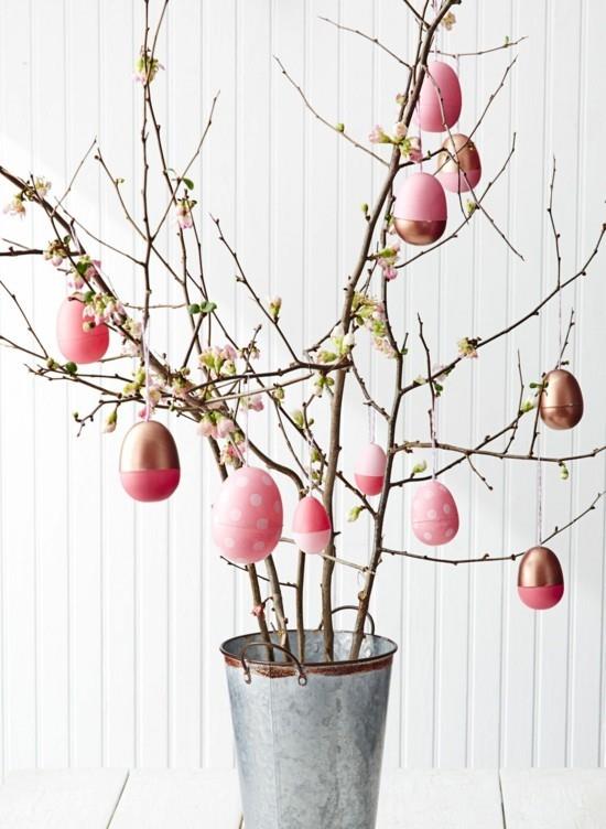 wiosenne gałęzie jajka wielkanocne pomysły na dekoracje
