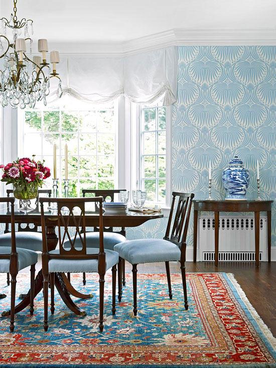 frais et chic avec le tapis persan bleu
