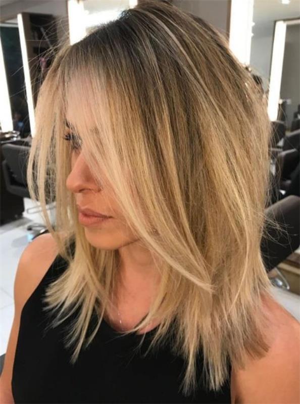 coiffures pour cheveux fins - visage long et fin