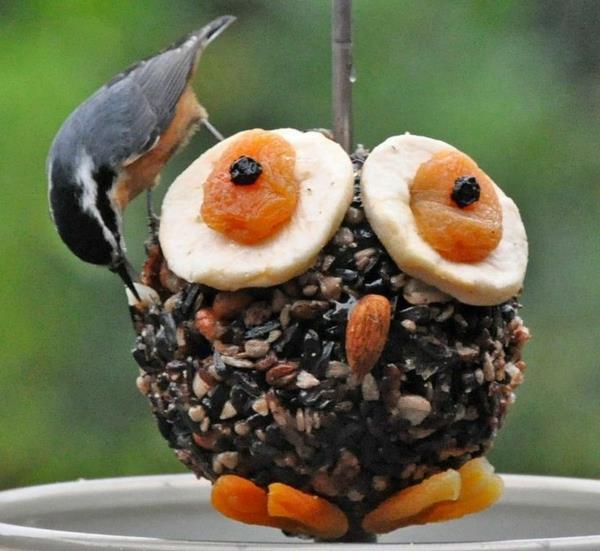 décoration de jardin mangeoire à oiseaux bricolage
