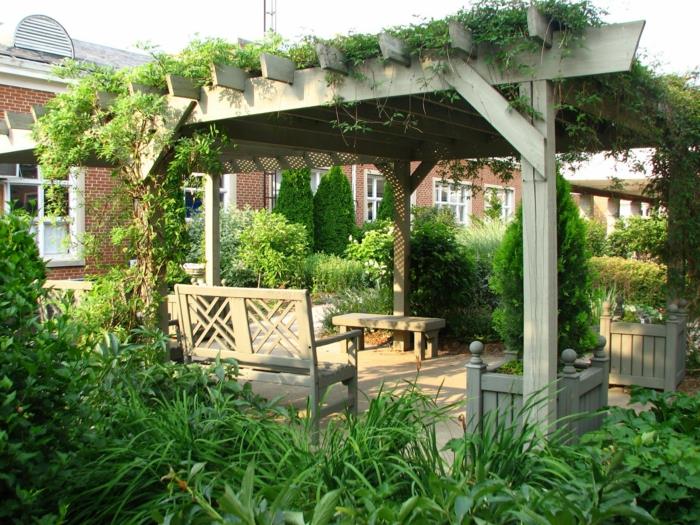 pergola de jardin mobilier d'extérieur plantes idées de conception de jardin