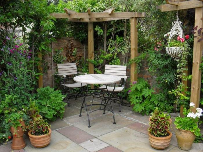 pergola de jardin relaxation soleil plantes idées de conception de jardin