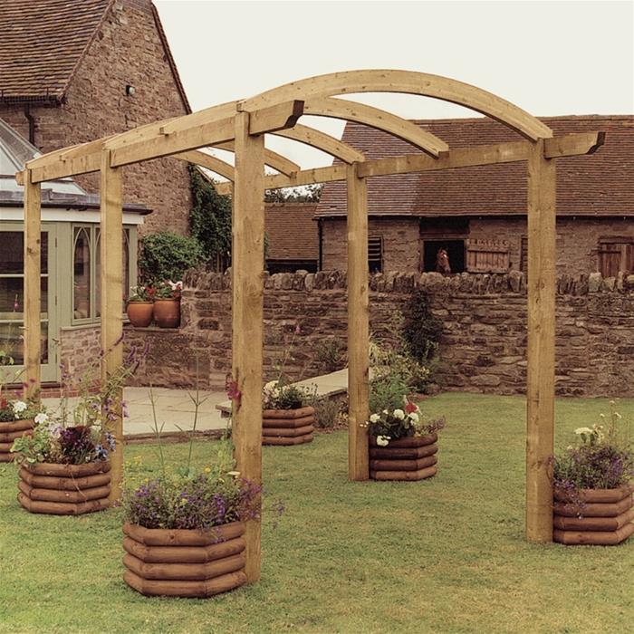 Pergola de jardin contenant des plantes idées de décoration de jardin