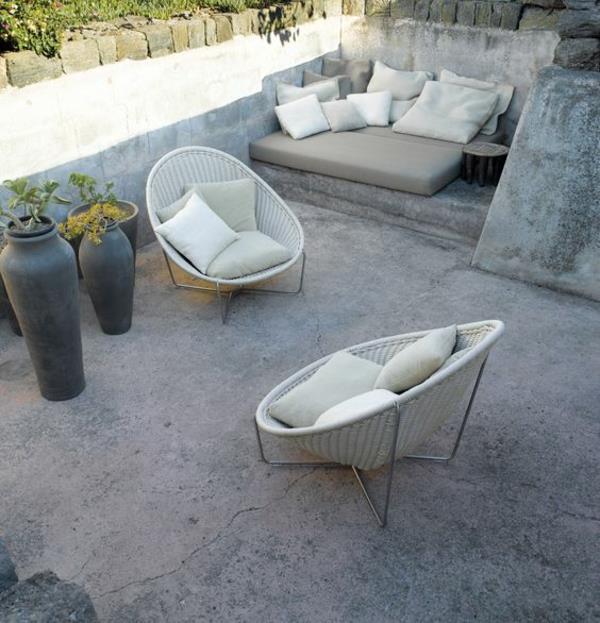 coin salon de jardin design coin salon moderne jardin kleienr