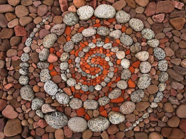 accessoires de jardin décoration pierres circulaire