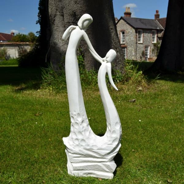 figurines de jardin sculpture blanche idées de conception de jardin