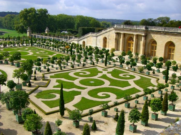 projektowanie ogrodu pomysły na ogród geometryczne kształty proste linie zamek