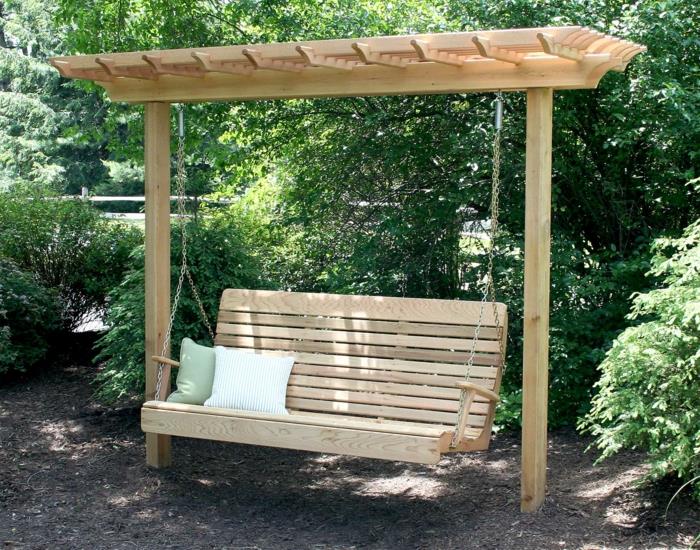 idées de conception de jardin meubles de jardin balançoire pergola