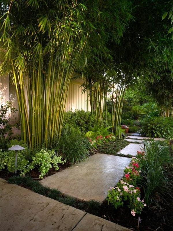 pomysły na projektowanie ogrodu ścieżka ogrodowa z roślinami ogrodowymi