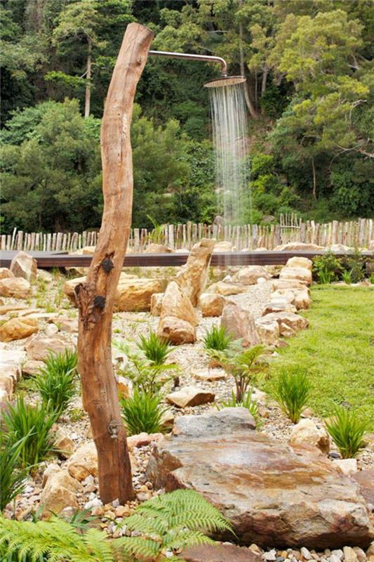 idées de conception de jardin support de douche original