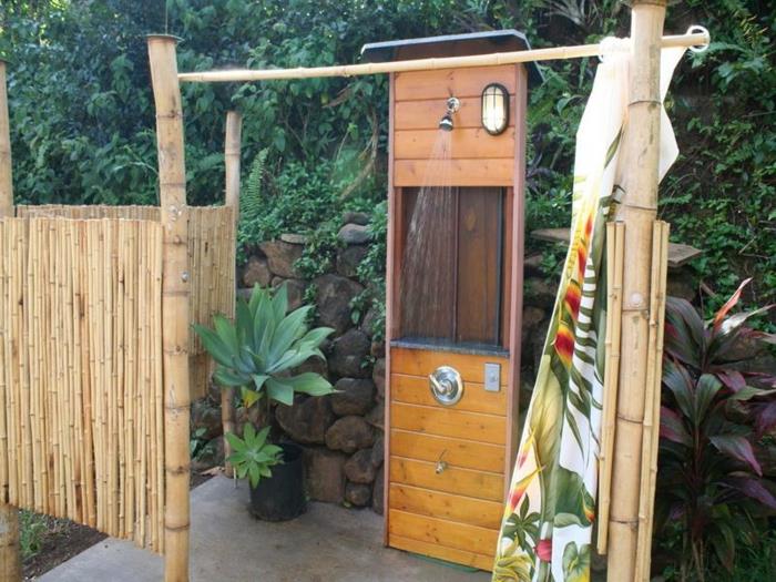 idées de jardin installer une douche design espace extérieur