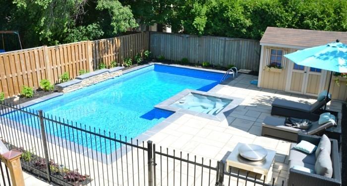 idées de jardin avec piscine pure détente en été