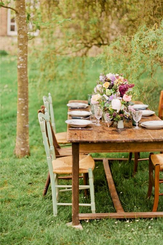 meble ogrodowe drewniany stół do projektowania ogrodu
