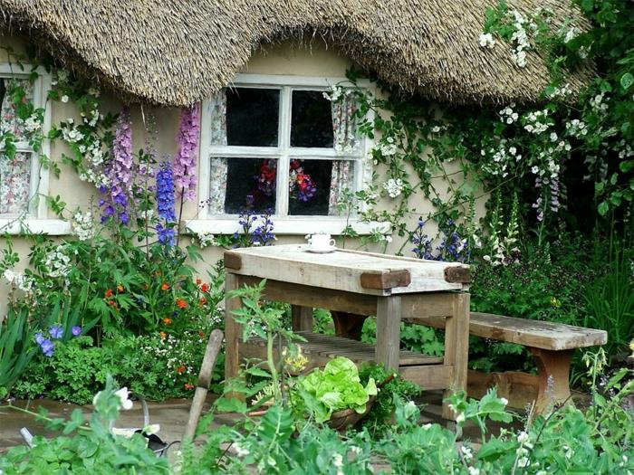 meubles de jardin idées de jardin rustique fleurs