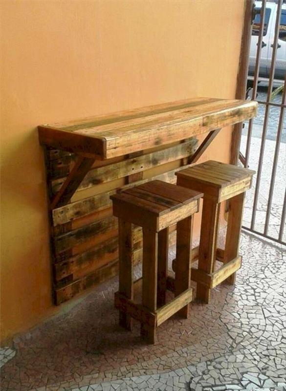 meubles de jardin de palettes table pliante