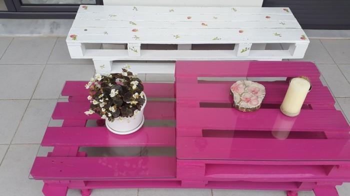 meubles de jardin en palettes hamac découpage
