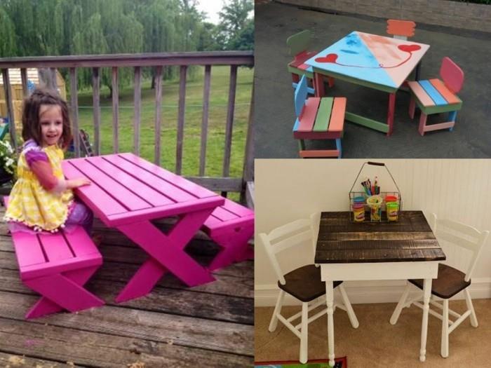 meubles de jardin en palettes meubles pour enfants