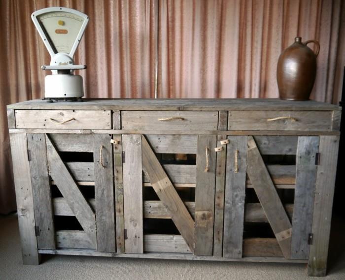 meubles de jardin en palettes commode