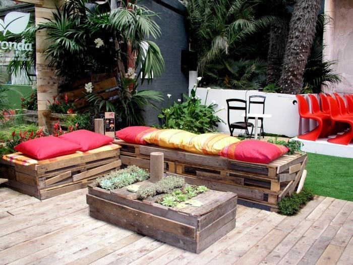 meubles de jardin en palettes