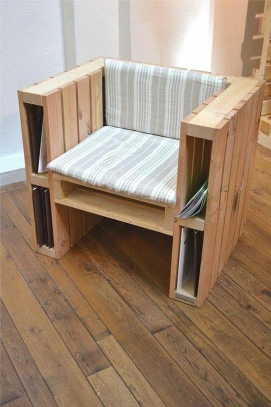 salon de jardin en palettes fauteuils