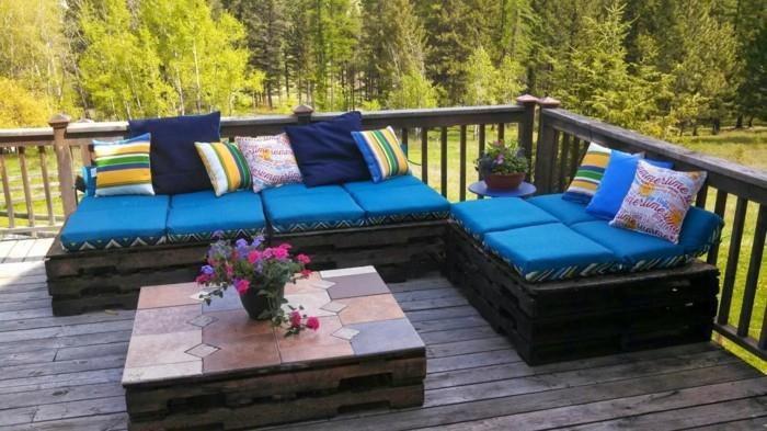 meubles de jardin en palettes meubles de terrasse