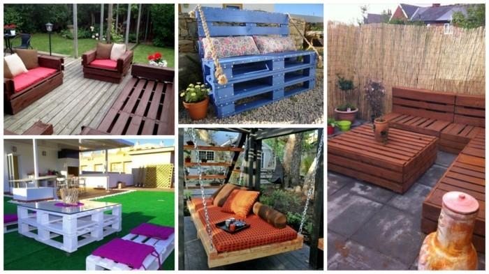 meubles de jardin à partir de variantes de palettes
