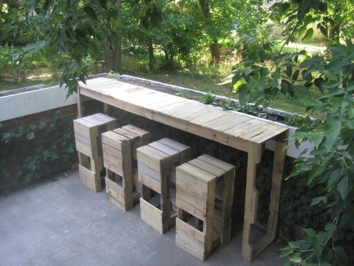 meubles de jardin en palettes