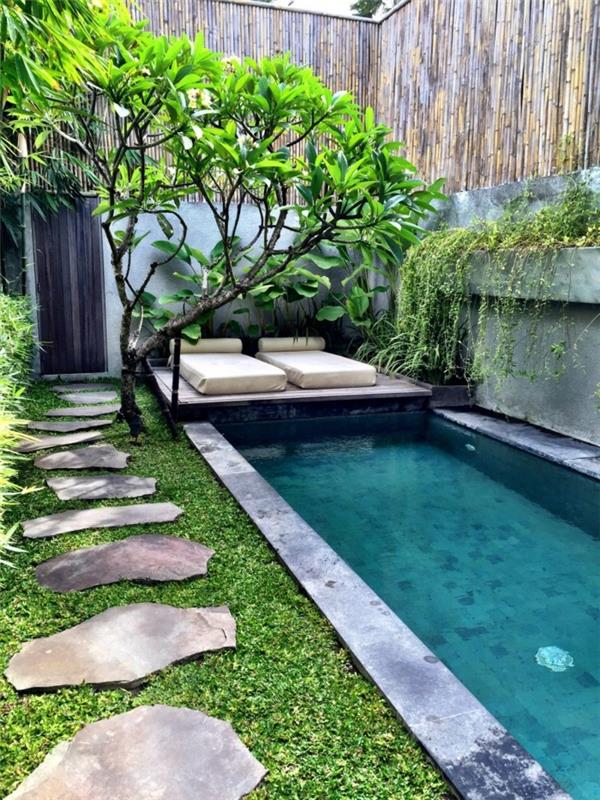 conception de piscine de jardin pour l'arrière-cour et l'allée de jardin fantaisie