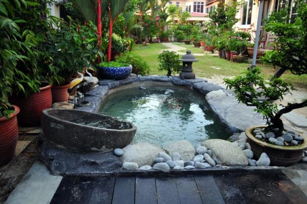créer un étang de jardin cool créer un art de jardin d'eau