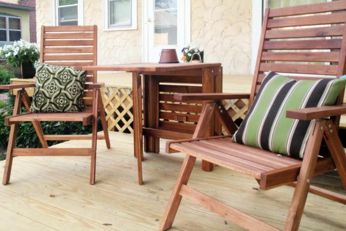 stół ogrodowy drewniane funkcjonalne poduszki do rzucania