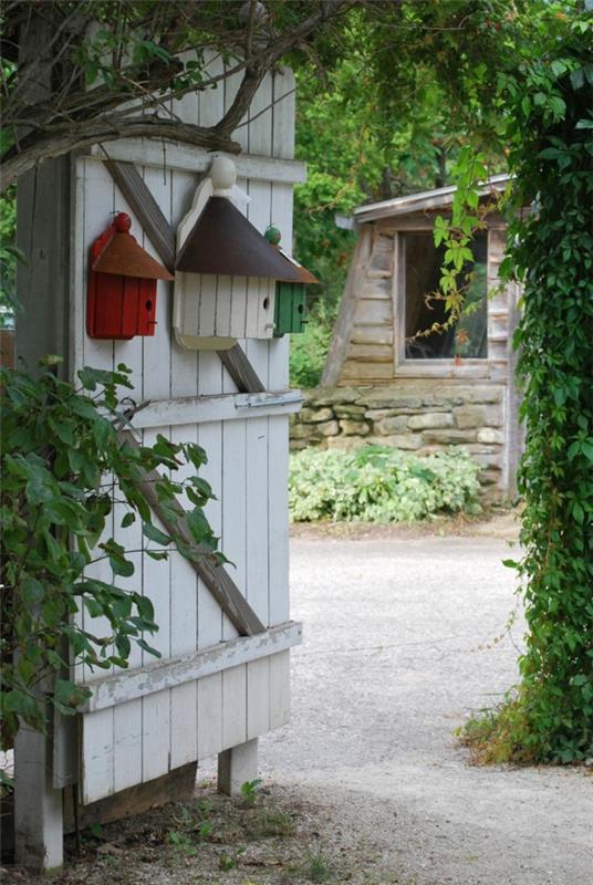 drzwi ogrodowe hałaśliwy projekt karmnik dla ptaków
