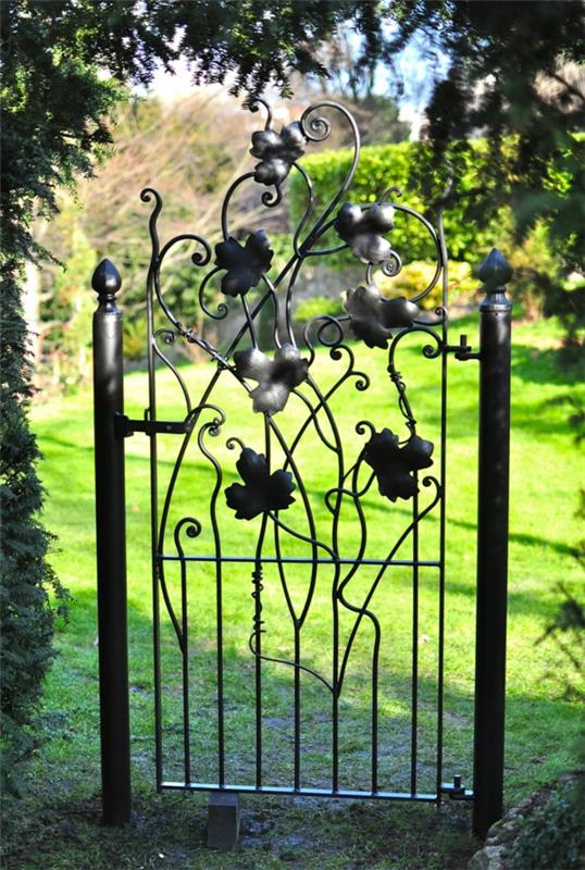 projekt drzwi ogrodowych dekoracyjny elegancki projekt ogrodu