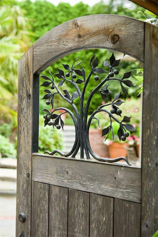 projekt drzwi ogrodowych elegancka kombinacja drewna i metalu