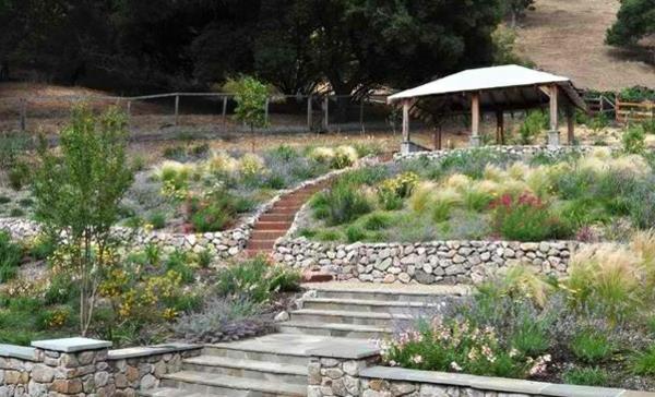plantes pierre bois aménagement paysager accès au jardin construire votre propre jardin escaliers