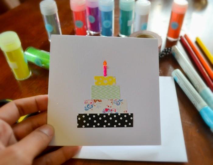 stwórz własną taśmę washi kartka urodzinowa!