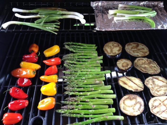 faire griller des légumes paprika asperges