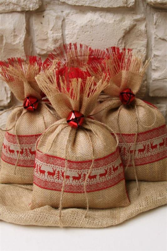 bricoler des sacs cadeaux en jute