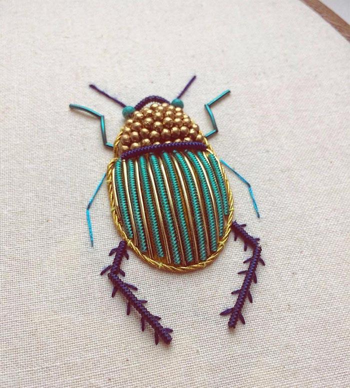 broderie gobelin idées créatives idées de décoration idées de bricolage penser différemment de l'ancien fait un nouveau scarabée