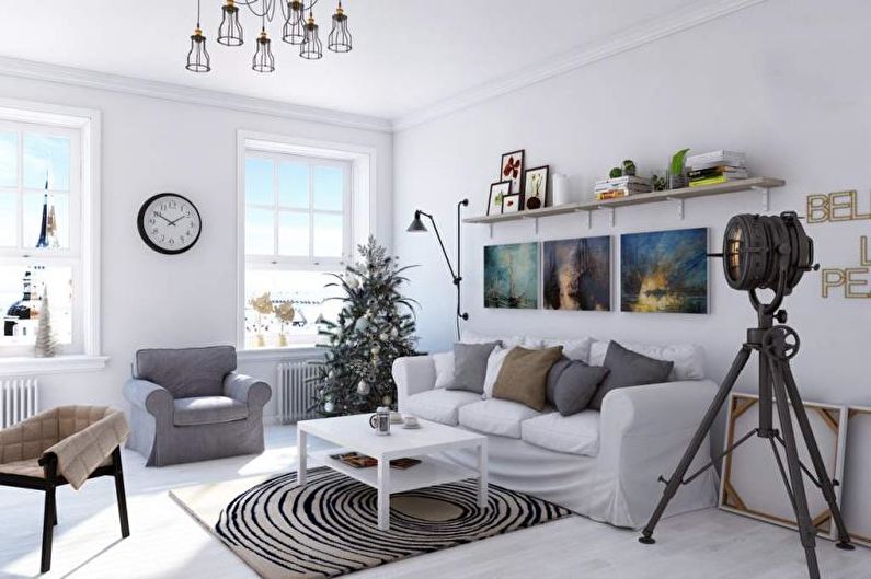 Skandinávský design obývacího pokoje - Vlastnosti