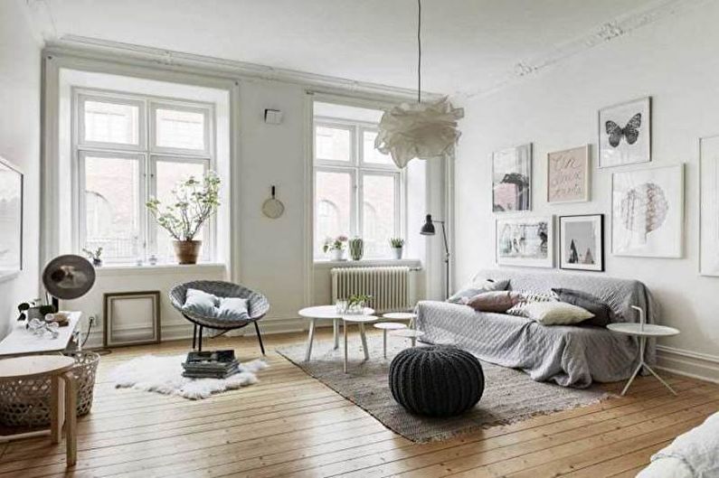 Obývací pokoj ve skandinávském stylu (60 fotografií)