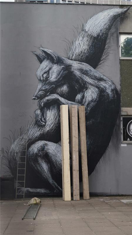 graffiti dessin bristol angleterre écureuil