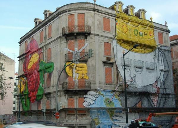 graffiti dessin lisbonne portugal coloré