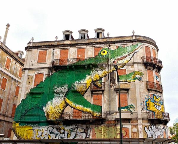 graffiti photos lisbonne portugal crocodile