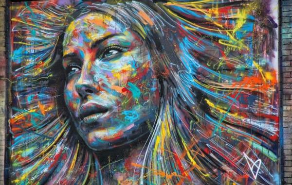 graffiti photos londres coloré femme visage