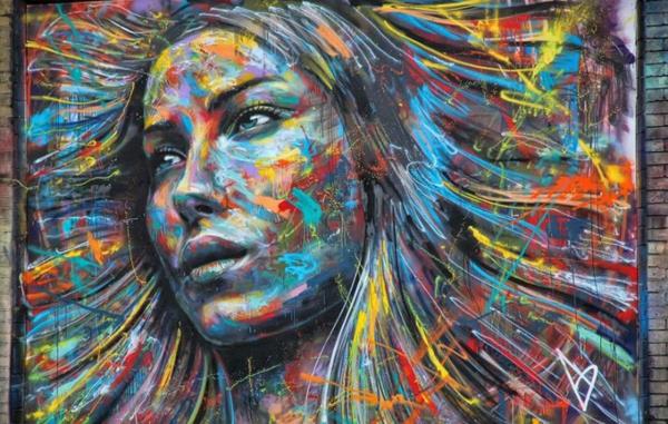 graffiti photos londres coloré femme visage