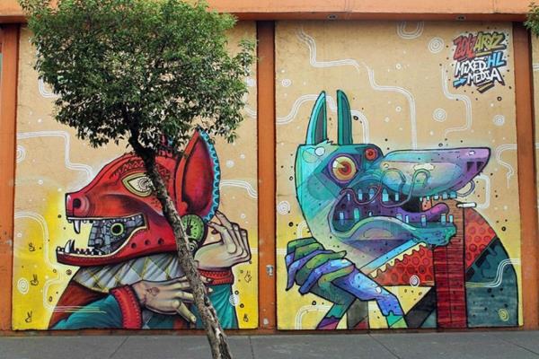 graffiti art mexique ville effrayant personnages