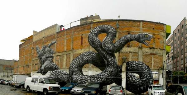 art graffiti mexique serpent