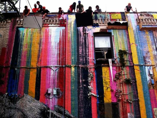 graffiti photos new york rayures colorées