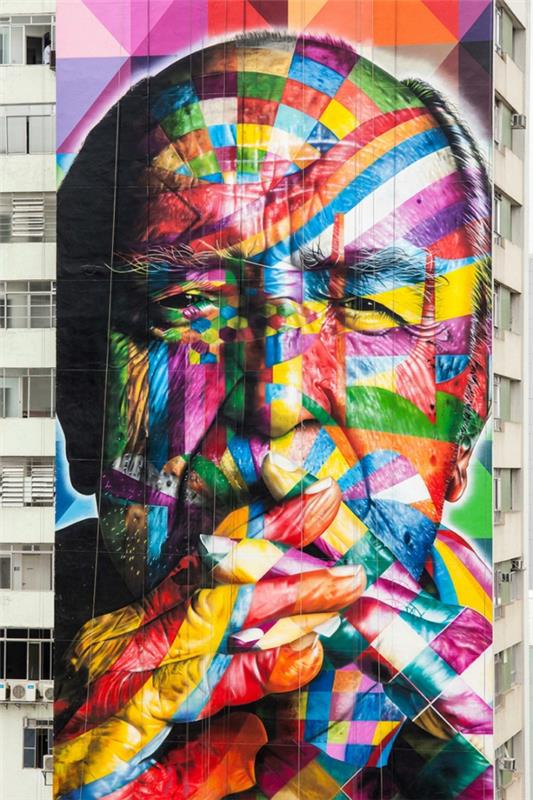 graffiti photos sao paulo brésil coloré visage