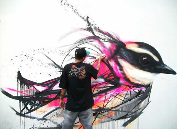 graffiti photos sao paulo brésil oiseau